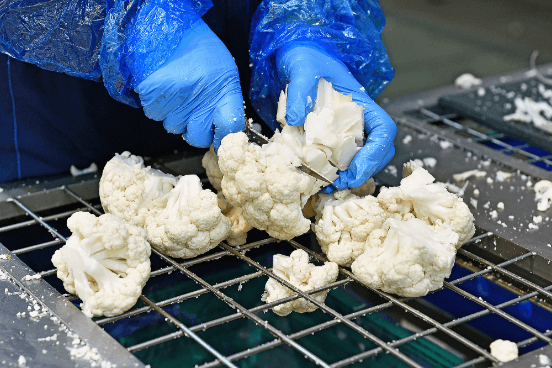 mise en fleurettes des choux